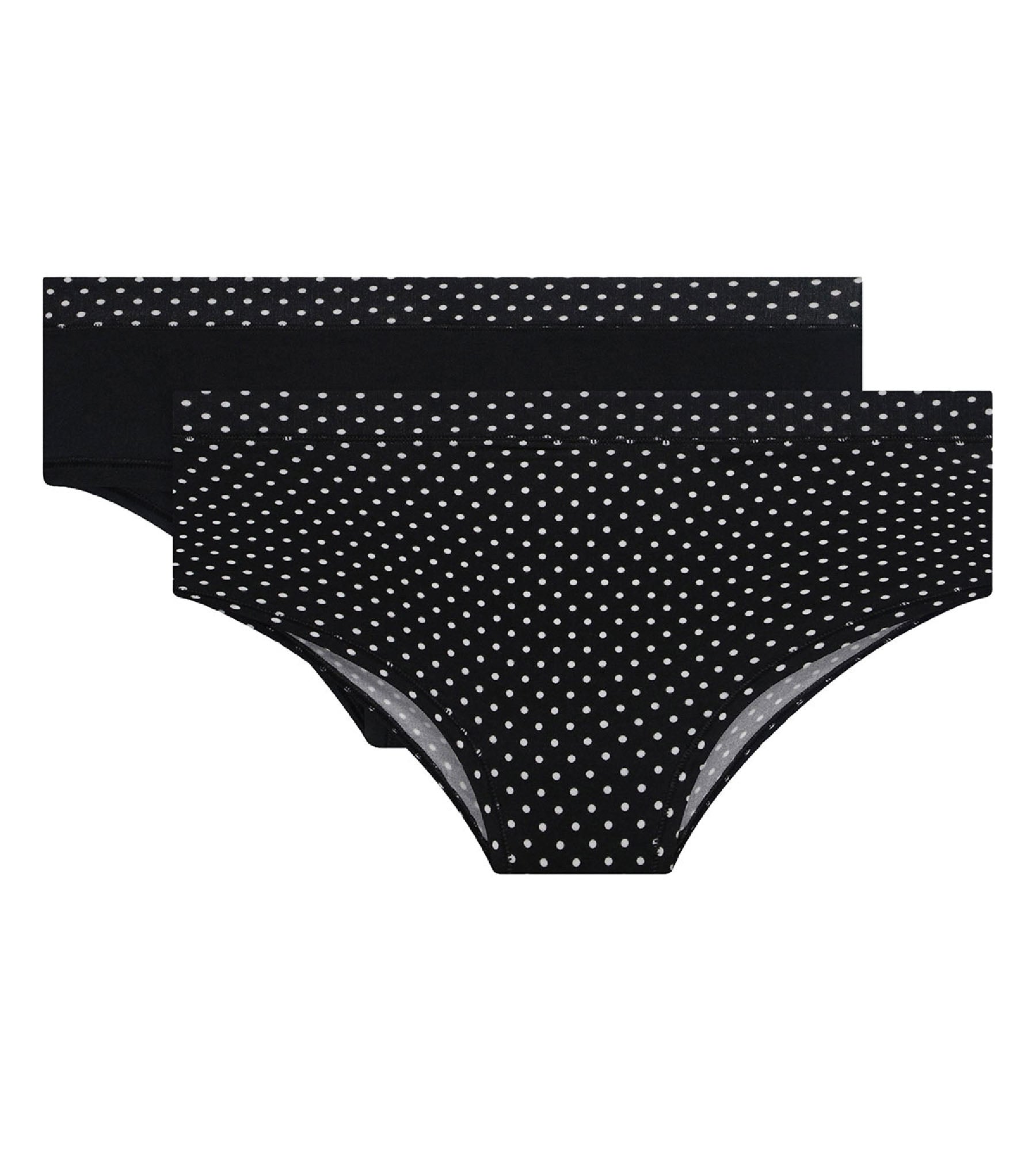 2 Pack Women's Black & Polka Dot Shorty Bodysuits - Sexy Lingerie for Casual Wear, Date Night & Layering