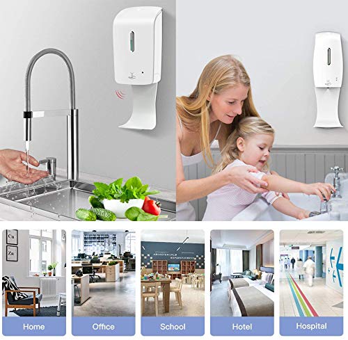 Automatic Hand Sanitizer Dispenser Drip Tray - Wall Mount Alcohol Catch Tray for Foam & Spray Soap Dispensers - Easy to Clean White Drip Catcher - Perfect for Restrooms, Hospitals, Offices & Public Spaces