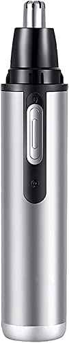 Waterproof Stainless Steel Nose Hair Trimmer with LED Light - Precision Nose Hair Scissors & Clipper Kit for Men - Perfect for Travel, Grooming, and Personal Care