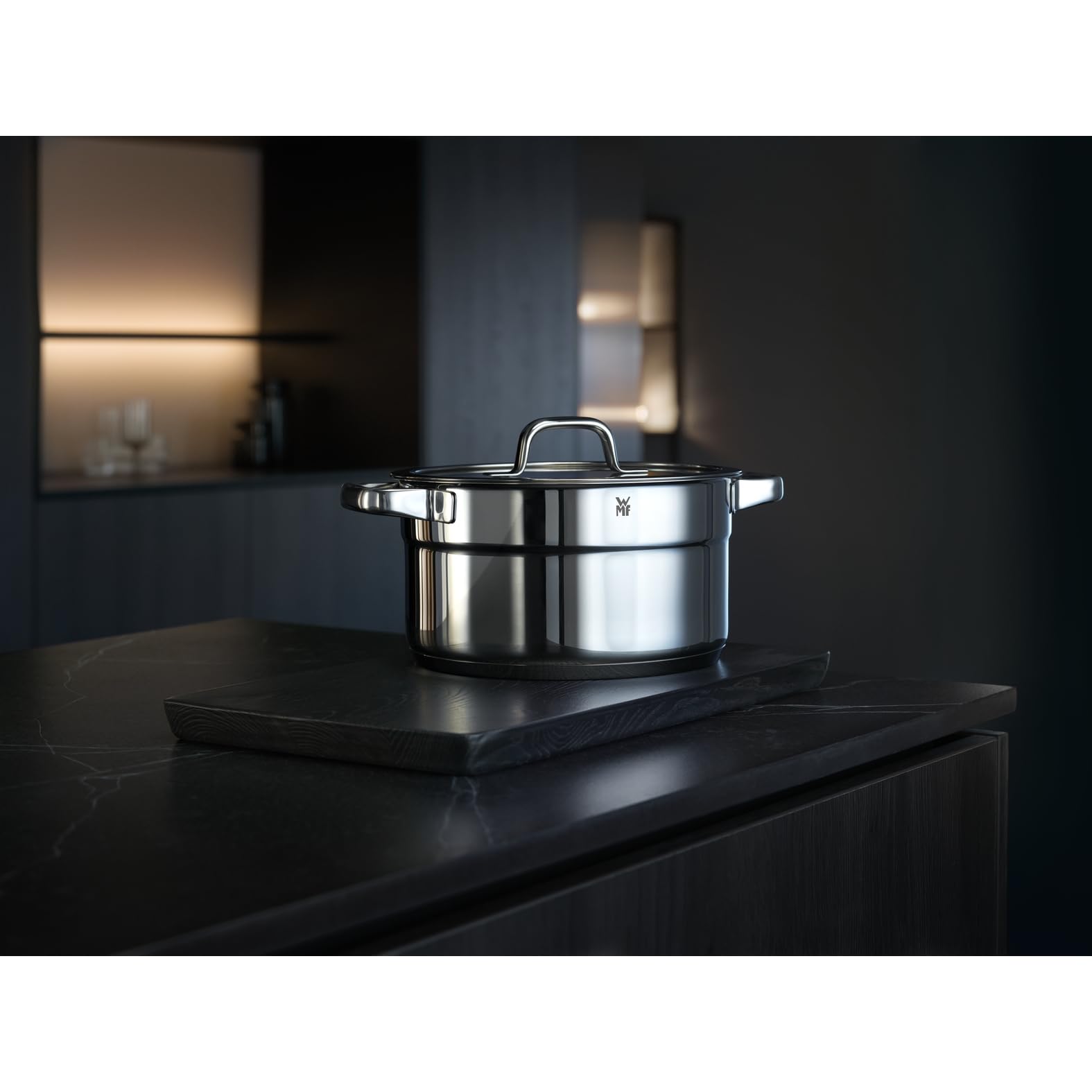 WMF Compact Cuisine 20cm Stainless Steel Saucepan - 2.5L Induction-Compatible Small Cooking Pot for Milk, Sauces & More | Polished Cromargan Uncoated Interior | Perfect for Home Kitchen, Dorm Cooking & Small Meals