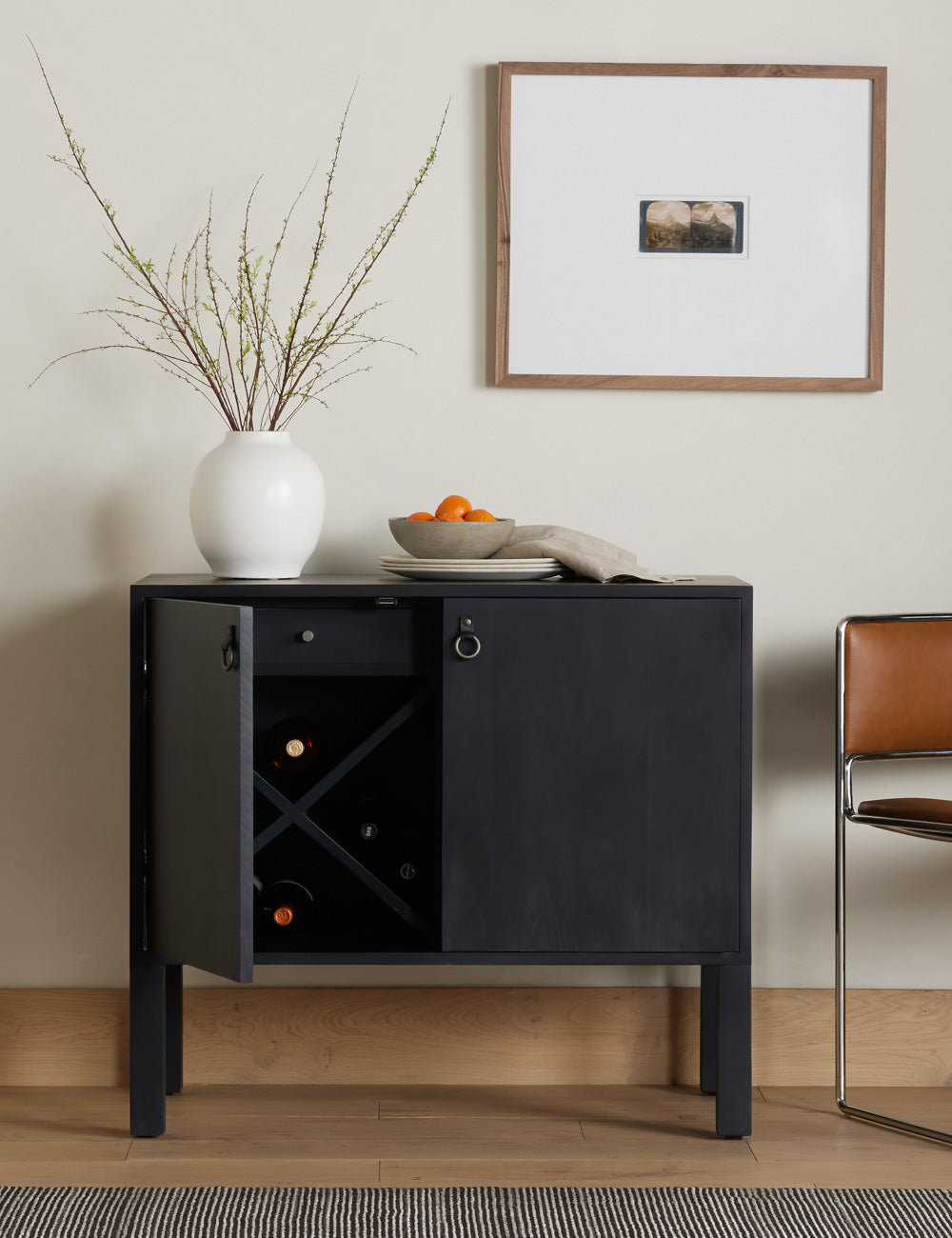 Beckett Bar Cabinet - Modern Home Bar Furniture for Living Room, Dining Room & Office | Perfect for Entertaining, Storage & Display