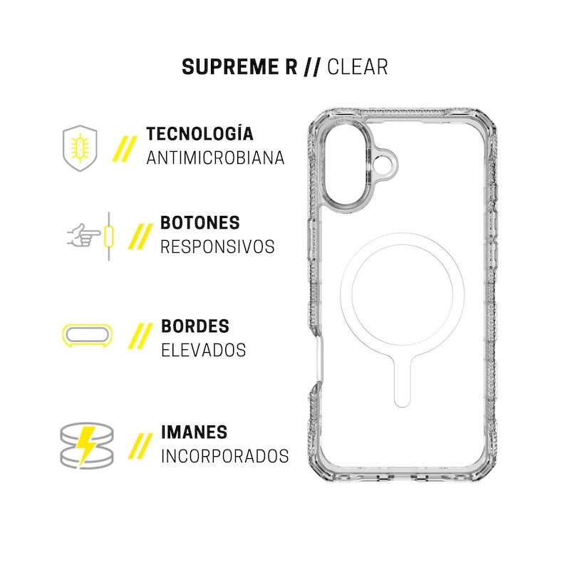 Premium ITSKINS Supreme Rugged Case for iPhone 16 - Shockproof & Triple Layer Protection - Perfect for Outdoor Adventures, Work & Daily Use