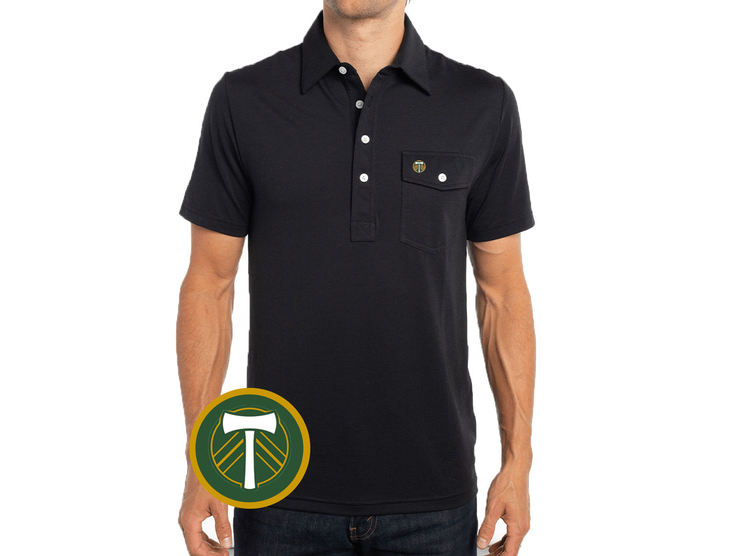 Portland Timbers Performance Players Shirt - Black Soccer Jersey with Axe Logo | Perfect for Matchdays, Training & Fan Support