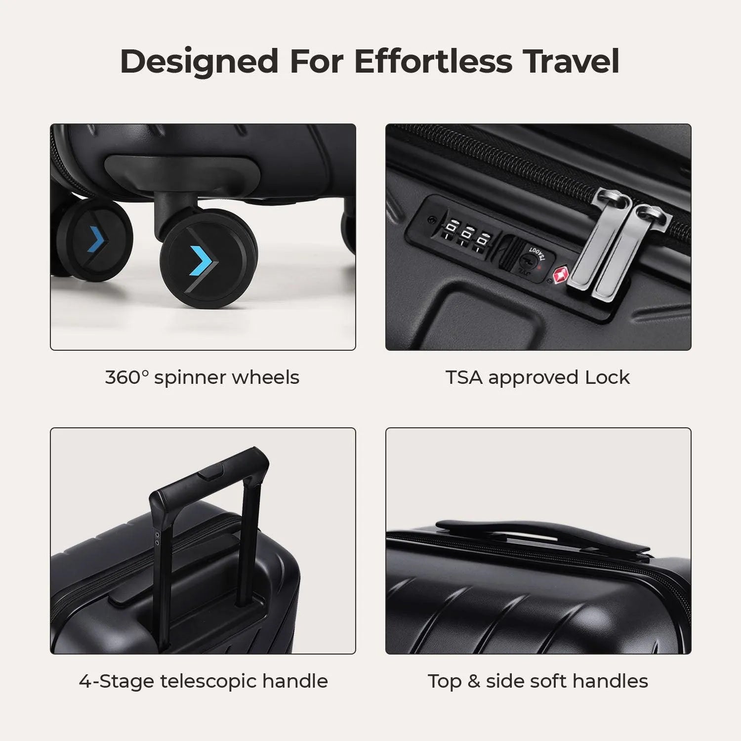 Daren 16-20 Inch Lightweight Hardside Carry On Luggage - Perfect for Air Travel, Business Trips & Weekend Getaways