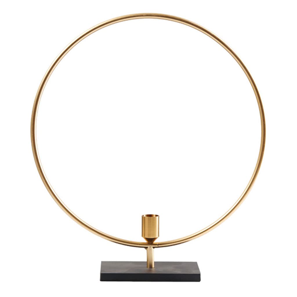 Modern Metal Circular Geometric Wall Candle Holder - Tea Light Stand for Living Room, Bedroom, Bathroom & Table Decor | Romantic Ambiance, Wedding Centerpiece, Spa Relaxation