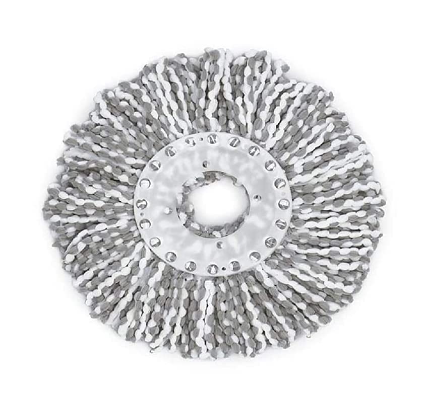KBS Universal 30cm Round Spin Mop Refill Head - Microfiber Replacement for Floor Cleaning, Kitchen & Home Improvement (Grey) | Perfect for Hardwood, Tile & Laminate Floors