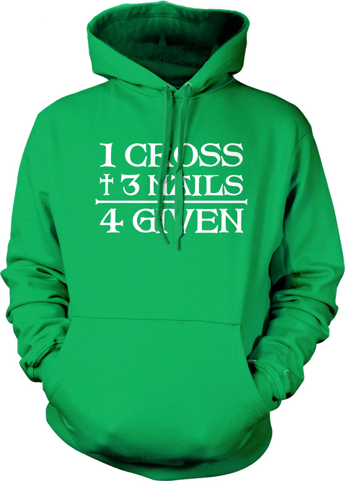 1 Cross and 3 Nails Christian Hooded Sweatshirt - Religious Apparel for Church, Bible Study & Faith-Based Events