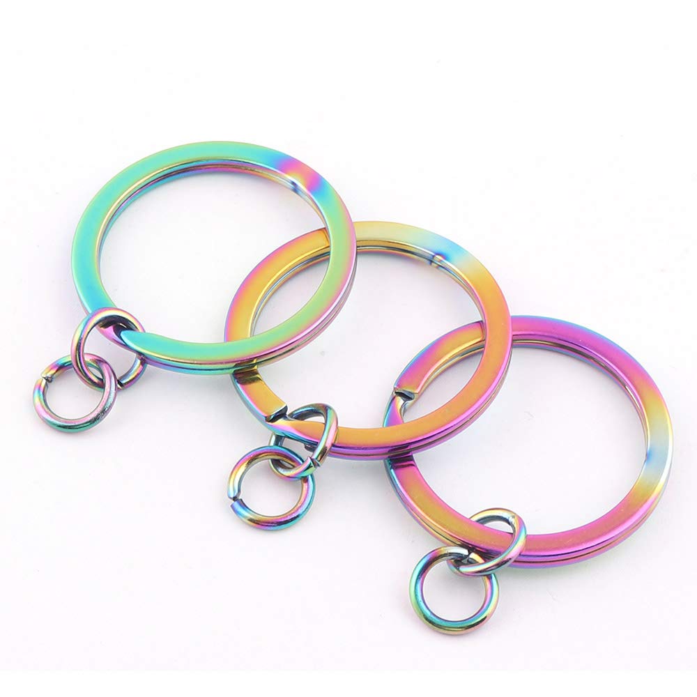 Vintage Metal Key Rings - 10pcs Antique Jump Rings for Leather Crafts & Keychains