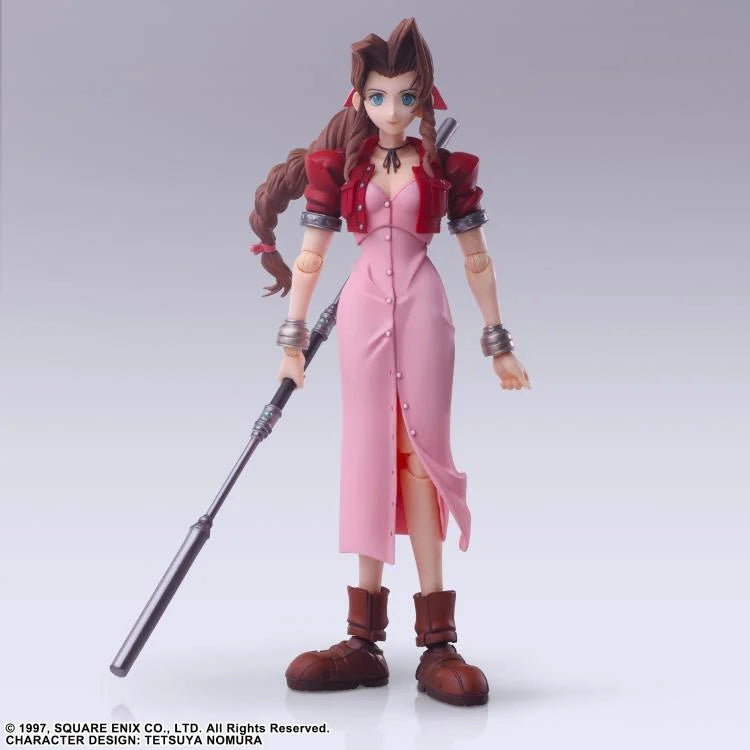 Bring Arts Final Fantasy XVII Aerith Gainsborough Action Figure - Square Enix Reissue Collectible for Gamers & Anime Fans | Perfect for Display, Cosplay, and Gift Giving