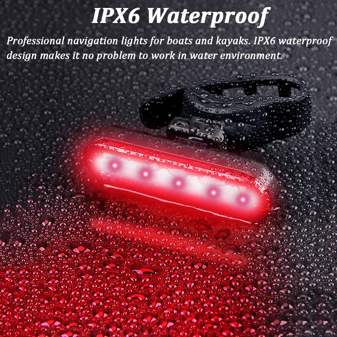 Waterproof Kayak Navigation Lights for Night Kayaking & Boating Safety