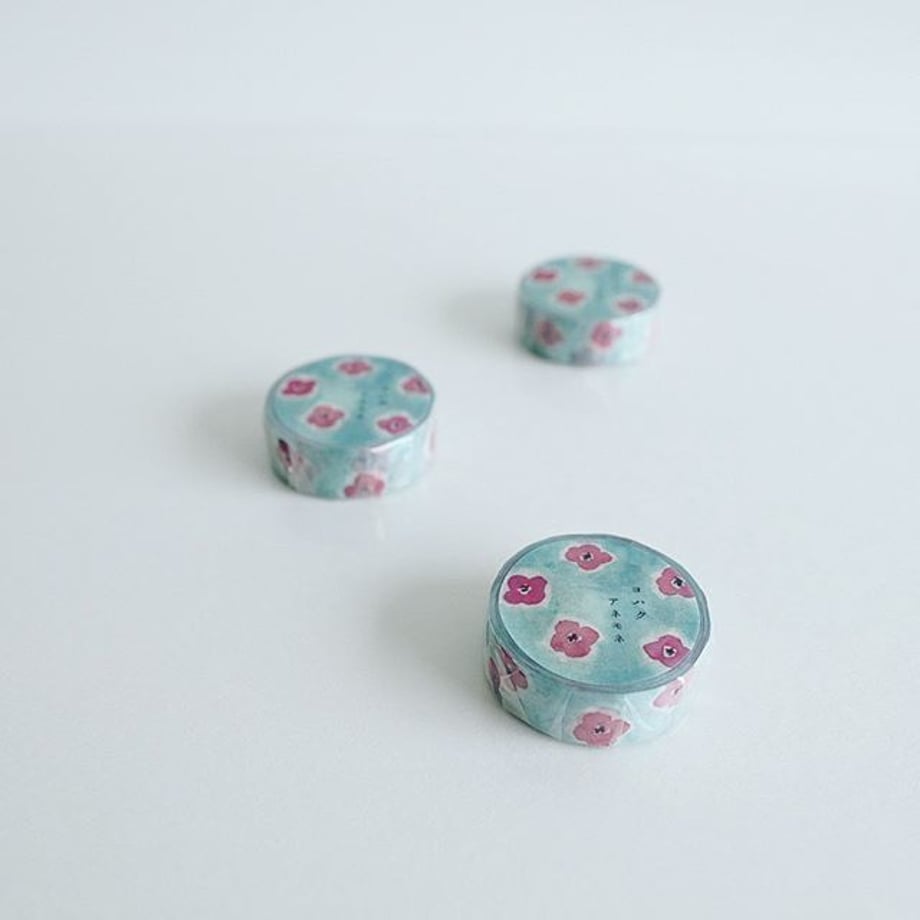 Decorative Anemone Washi Tape for Scrapbooking, Journaling & DIY Crafts - Japanese Paper Tape for Bullet Journals, Planners & Gift Wrapping