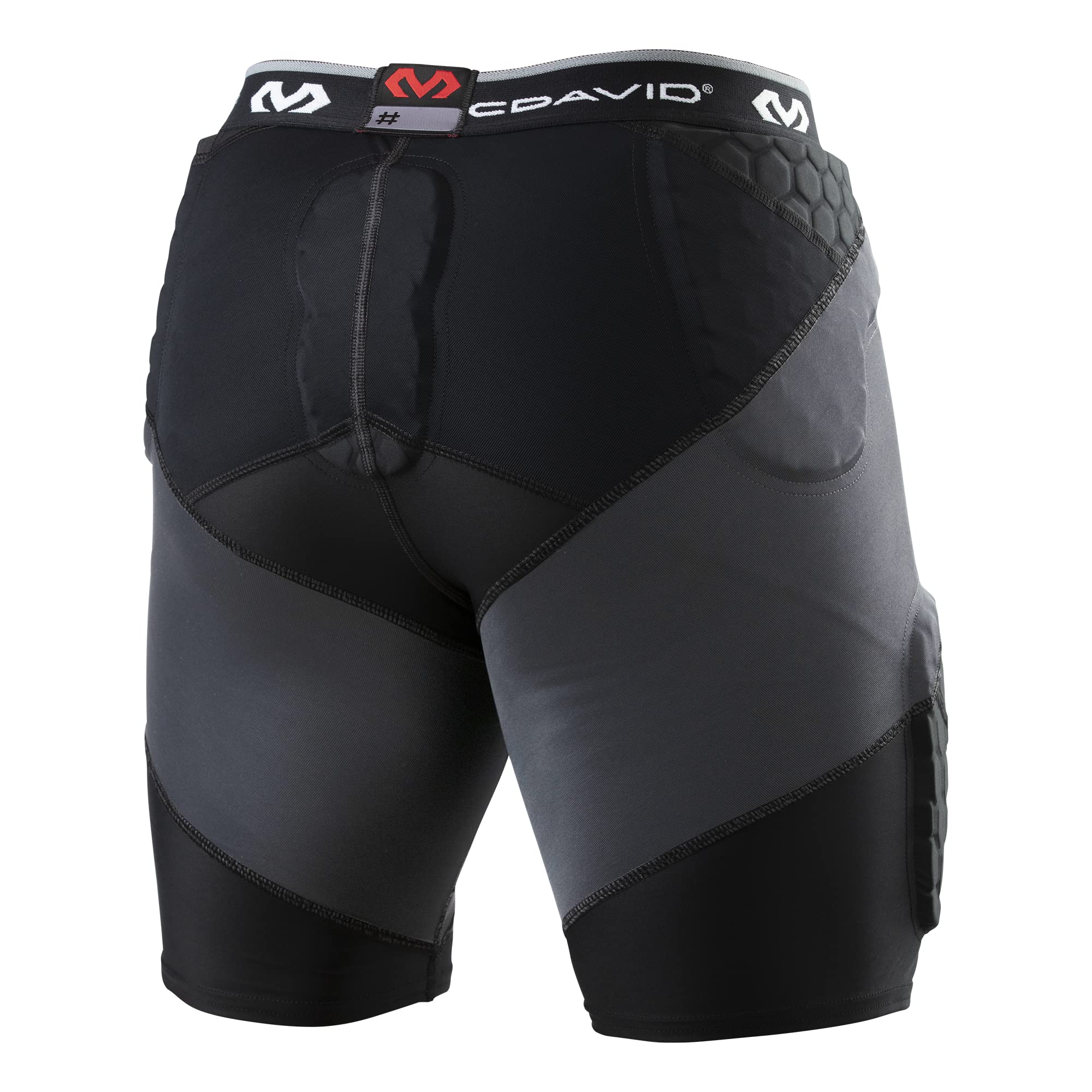 McDavid Compression Padded Girdle Shorts - Protective Hip, Thigh & Tailbone Pads for Football, Lacrosse, Basketball | Ideal for Contact Sports & High-Impact Training