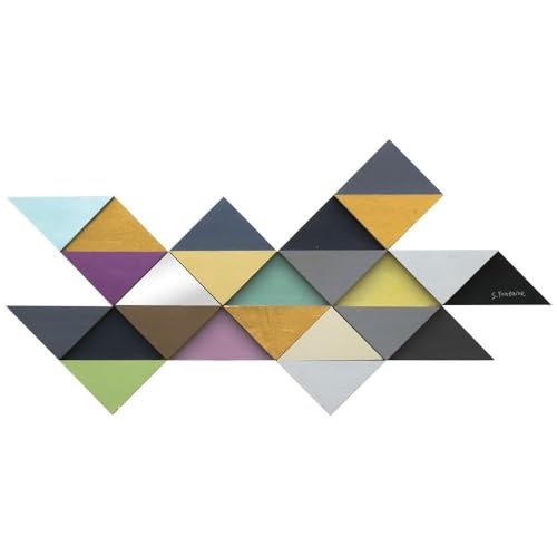 Renwil Tremulous Triangle Wall Decor - Modern Geometric Metal Art for Living Room, Bedroom & Office - Unique Home & Interior Design Accent