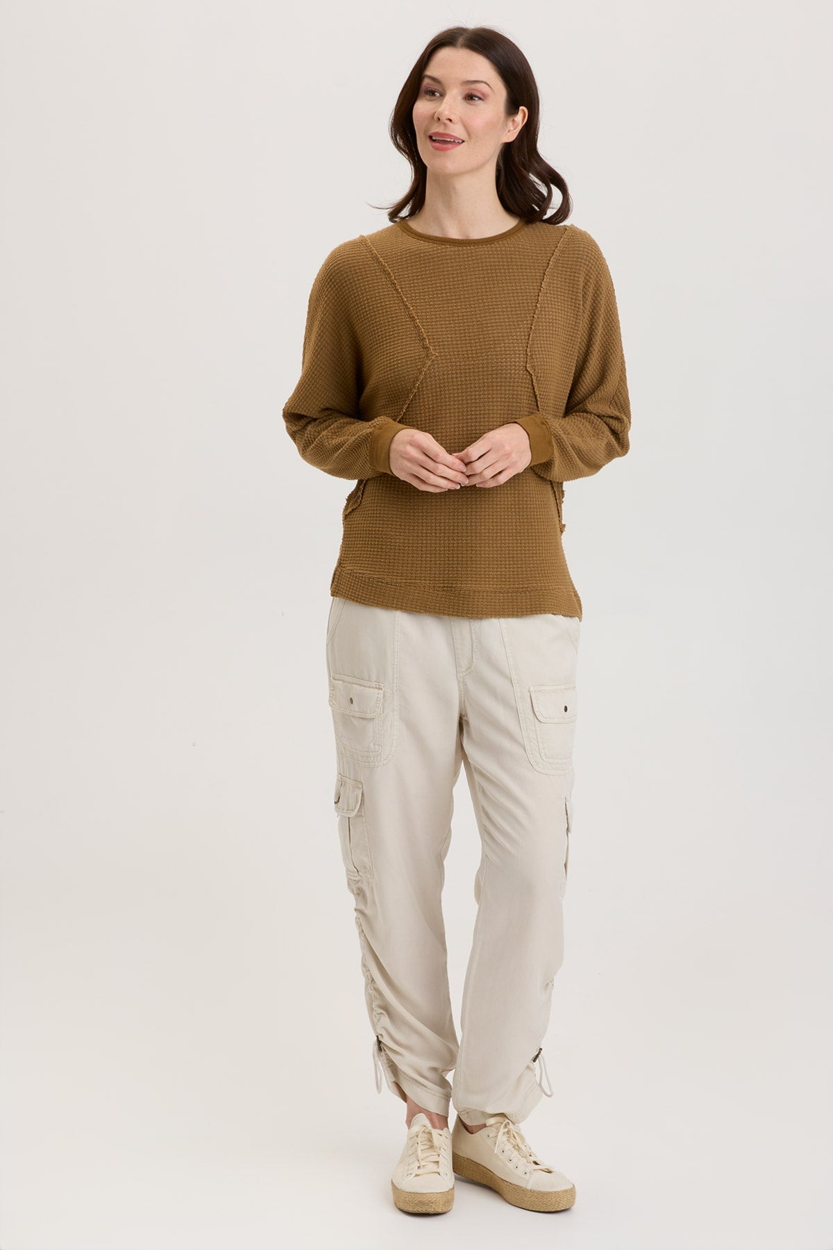 Delsi Women's Pullover Sweater - Soft Gingerbread Pigment Knit Top for Casual Wear & Winter Outfits | Cozy Fall & Christmas Holiday Fashion