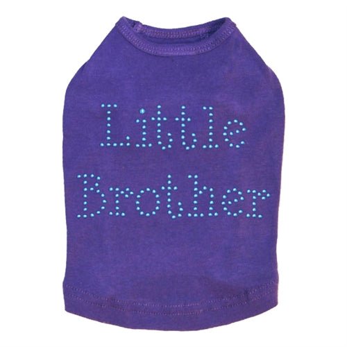 Blue Little Brother Nailheads Dog Tank Top - Stylish Pet Apparel for Small Dogs - Perfect for Summer Walks & Outdoor Adventures
