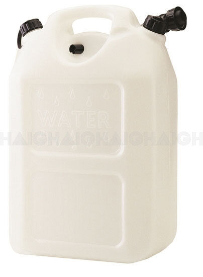 20L BPA-Free Plastic Water Storage Container - Portable & Durable White Water Jug for Camping, Emergency, Outdoor Activities