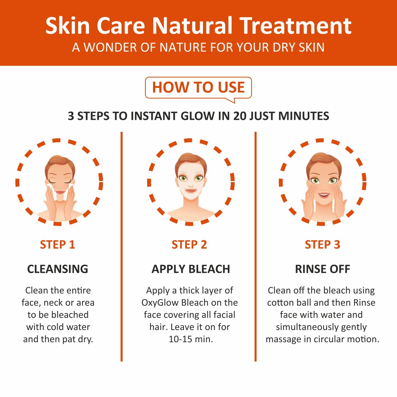 OxyGlow Herbals Papaya Bleach Cream with Papaya Extract - Hydrating, Rejuvenating & Exfoliating Skin Treatment for Instant Glow (50g) | Perfect for Brightening Dull Skin & Evening Skin Tone at Home