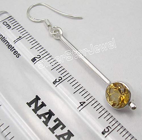 Natural Citrine Long Earrings 2