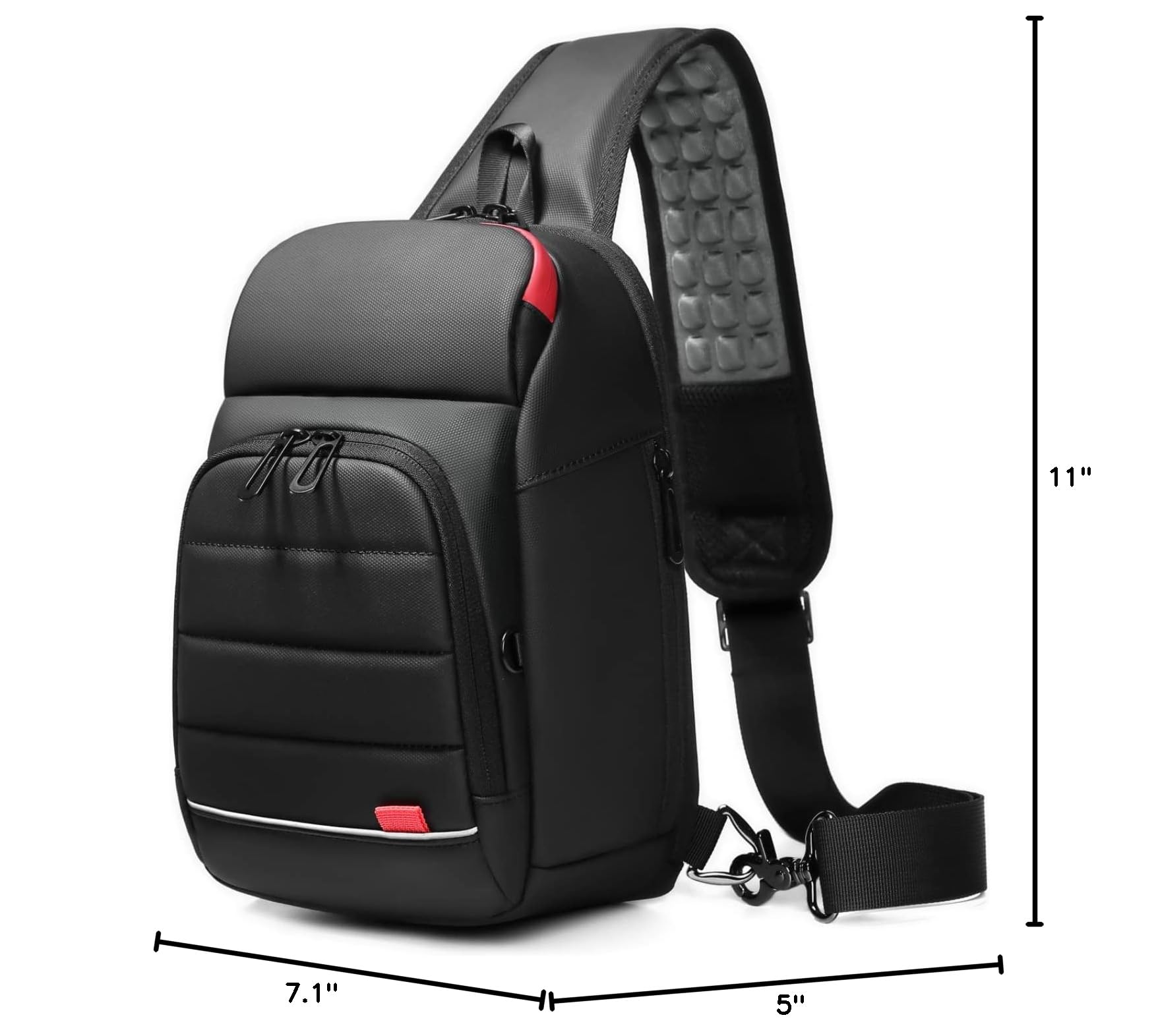 Men's Waterproof Sling Bag - Lightweight Crossbody Shoulder Bag for Travel, Hiking & Daily Use | Durable Chest Pack for Outdoor Adventures, Commuting & Work