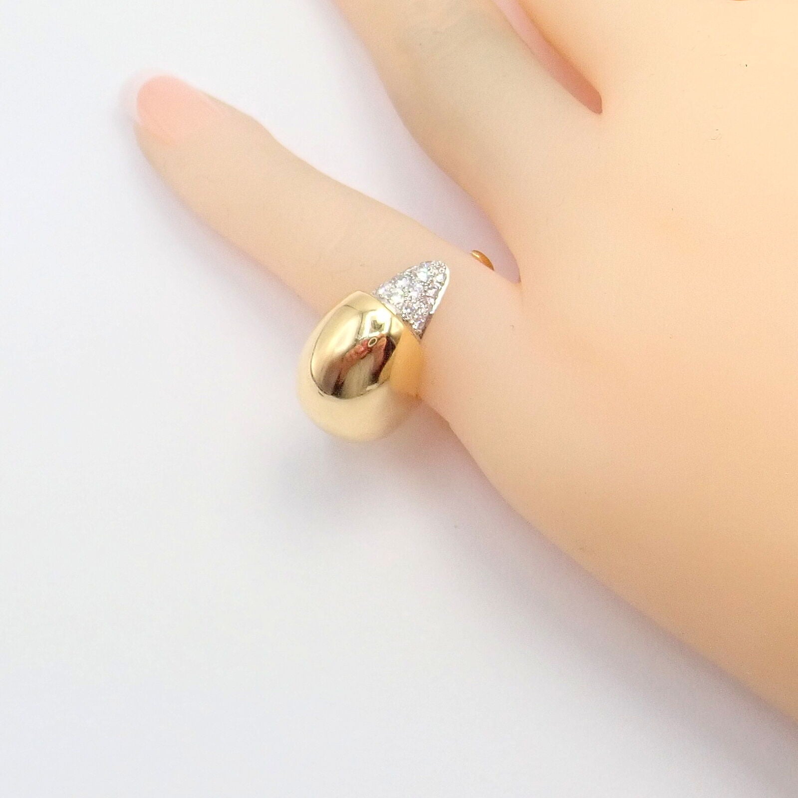 Authentic Tiffany & Co. Elsa Peretti 18k Yellow Gold Diamond Bird Ring - Luxury Jewelry Gift for Women, Perfect for Anniversaries & Special Occasions