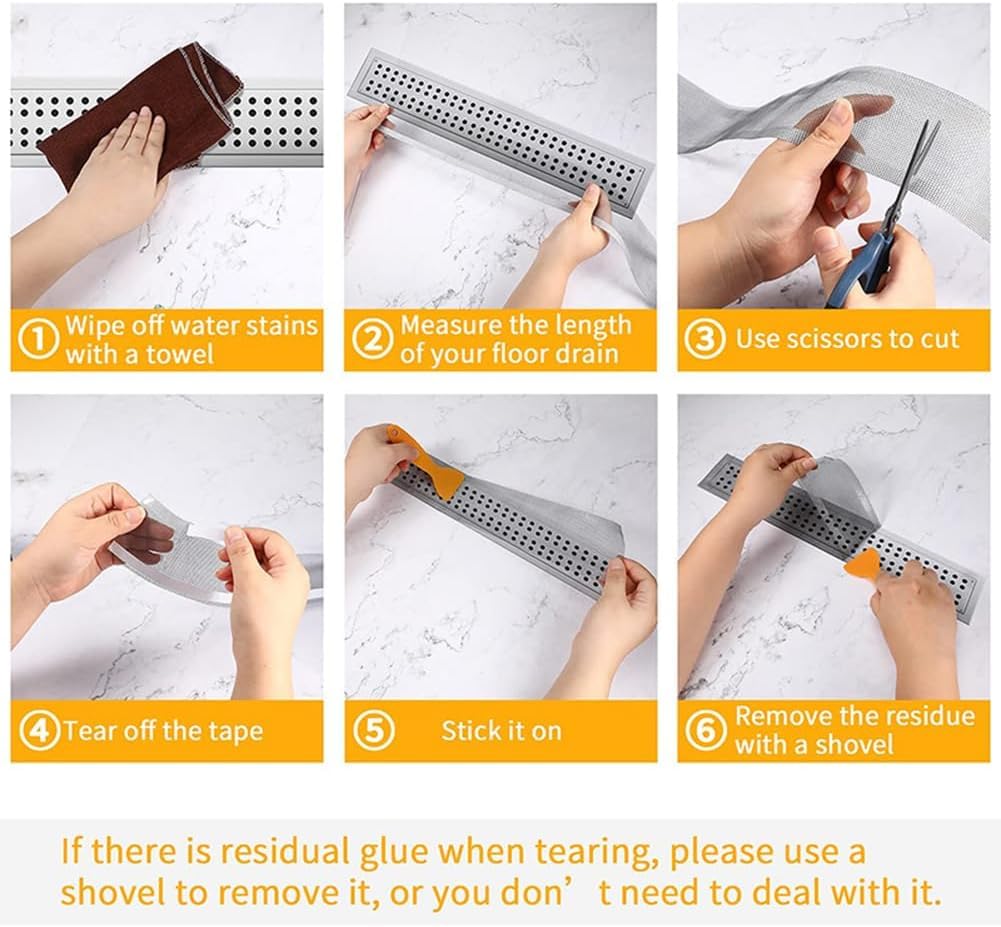 DAZZLIQ Stainless Steel Sink Strainer - Kitchen & Bathroom Drain Filter with Disposable Mesh Roll, Hair Catcher for Clog Prevention (Cut to Any Length) - Perfect for Kitchen Sinks, Shower Drains, and Bathtub Maintenance