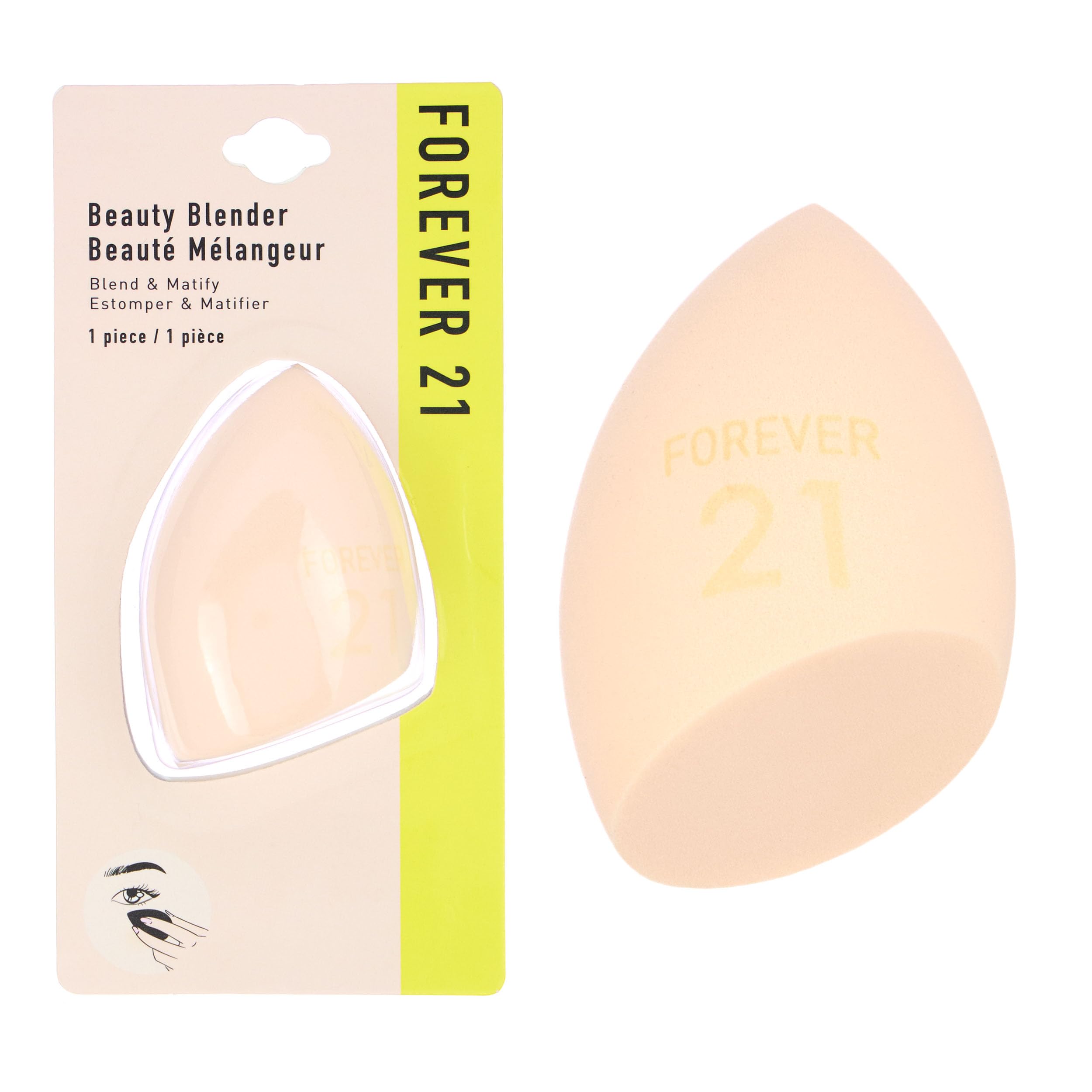 Forever 21 Tan Flat Edge Beauty Sponge - Professional Makeup Blender & Cosmetic Applicator for Flawless Foundation & Concealer Application | Ideal for Everyday Makeup, Contouring & Beauty On-The-Go