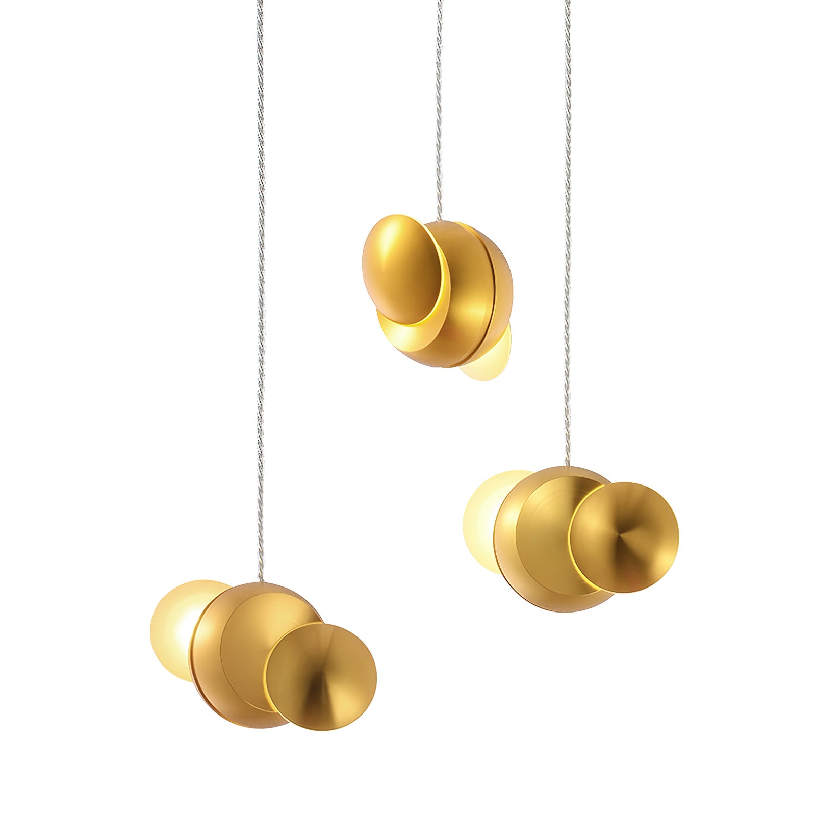 Modern Circular Cluster Pendant Light - 6-Light Chandelier for Dining Room, Kitchen Island & Living Room - Adjustable Hanging Fixture with Clear Glass Shades - Industrial Farmhouse Lighting Decor