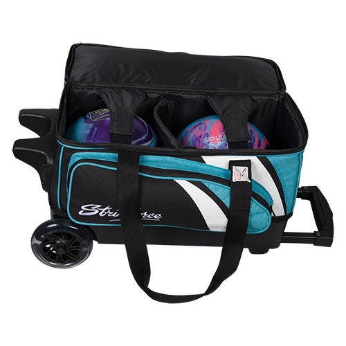 KR Strikeforce Cruiser Teal Double Roller Bag - Premium Bowling Ball Travel Case with Wheels for Easy Transport | Perfect for Bowling Tournaments, League Play & Sports Equipment Storage