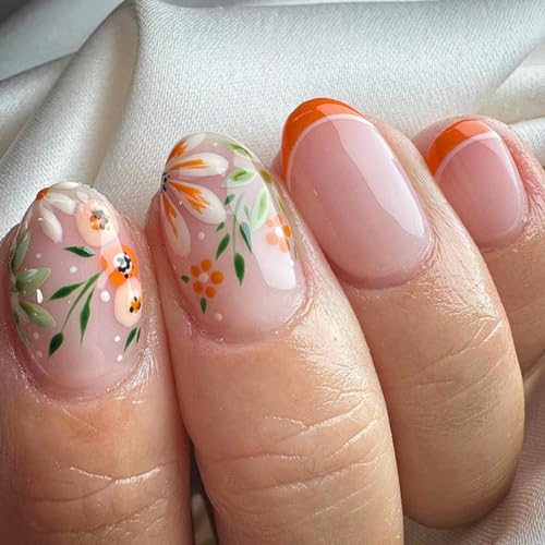 01.orange leaf flower