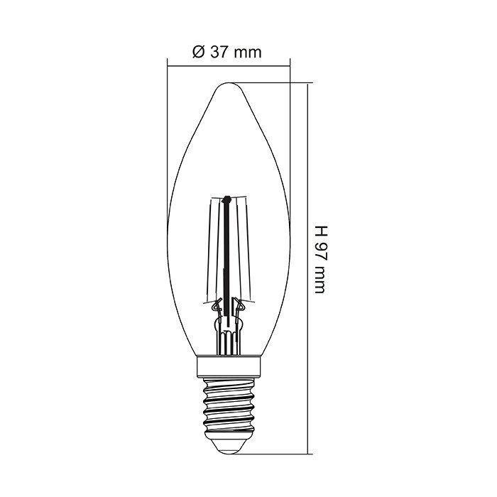4W Dimmable SES LED Bulb - Warm White Clear Candle Filament Light for Chandeliers, Wall Sconces & Decorative Lighting