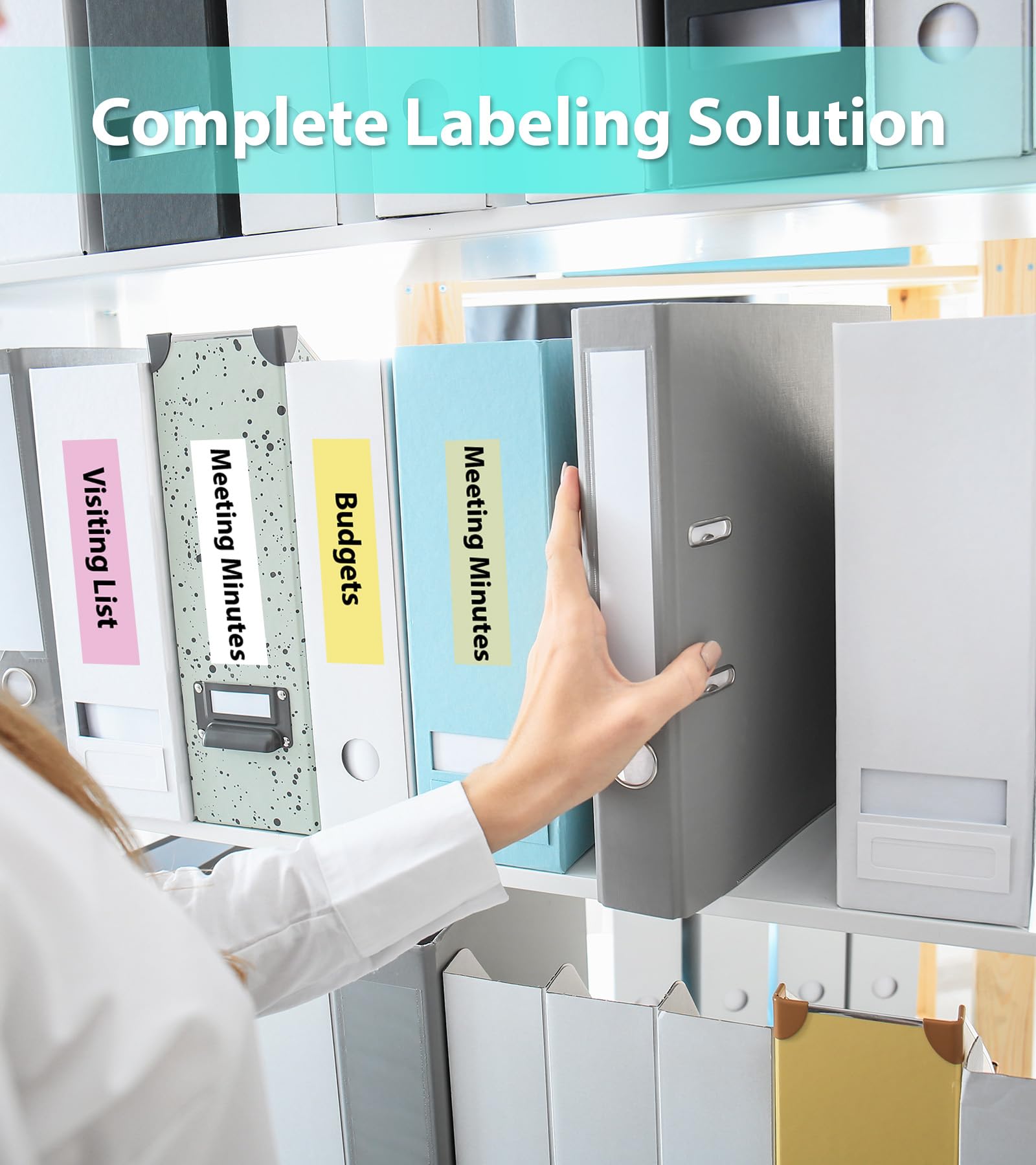 Rechargeable Bluetooth Label Maker Machine with Tape - Portable M960 Mini Label Printer for Home, School, Office & Kids Organization | Compatible with iOS & Android | Multiple Font Styles for Custom Labels | Perfect for Organizing Pantry, Classroom Supplies & Toy Storage