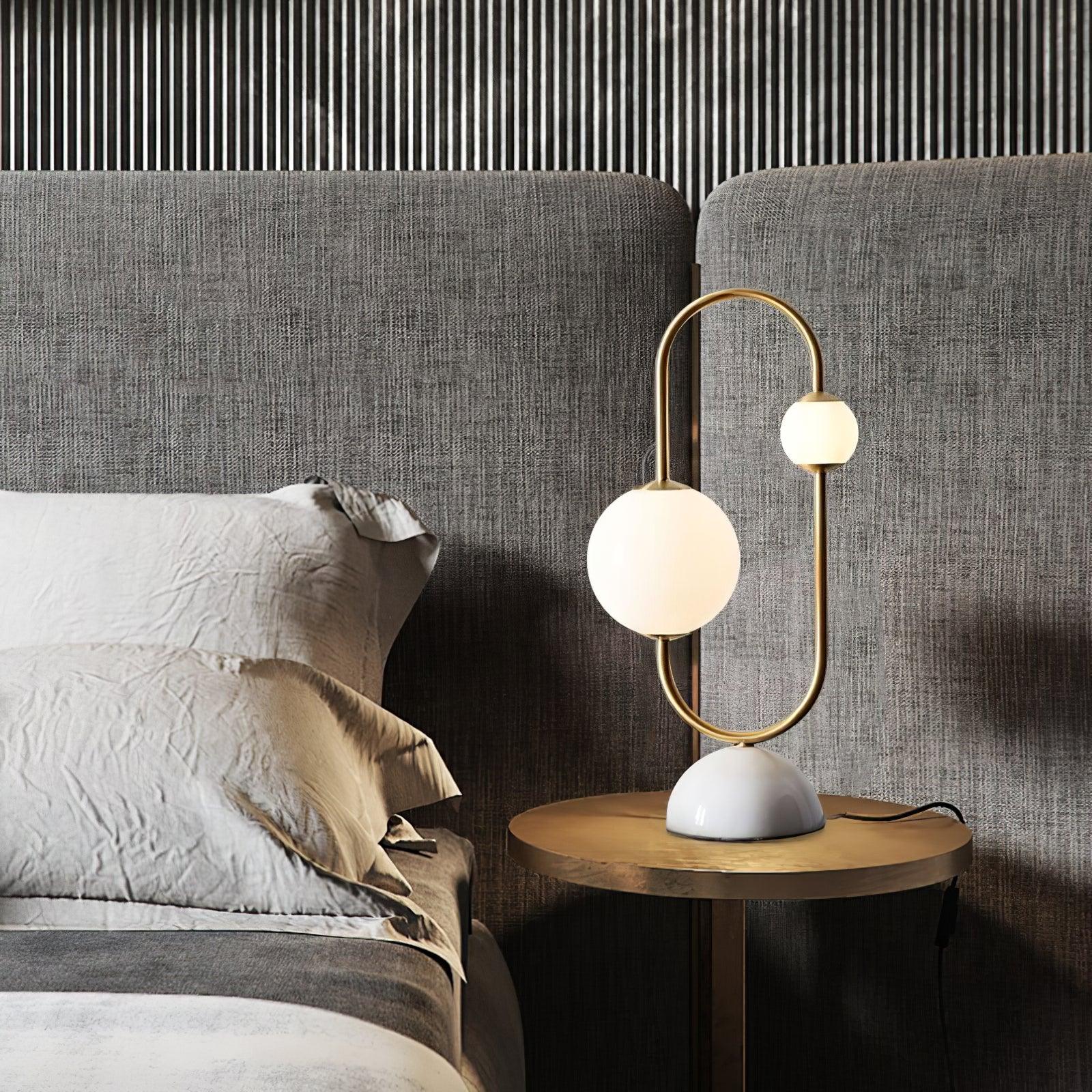 Martha Table Lamp - Modern LED Bedside Lamp with USB Port, Adjustable Brightness for Bedroom, Living Room, Office - Perfect for Reading, Working & Night Light