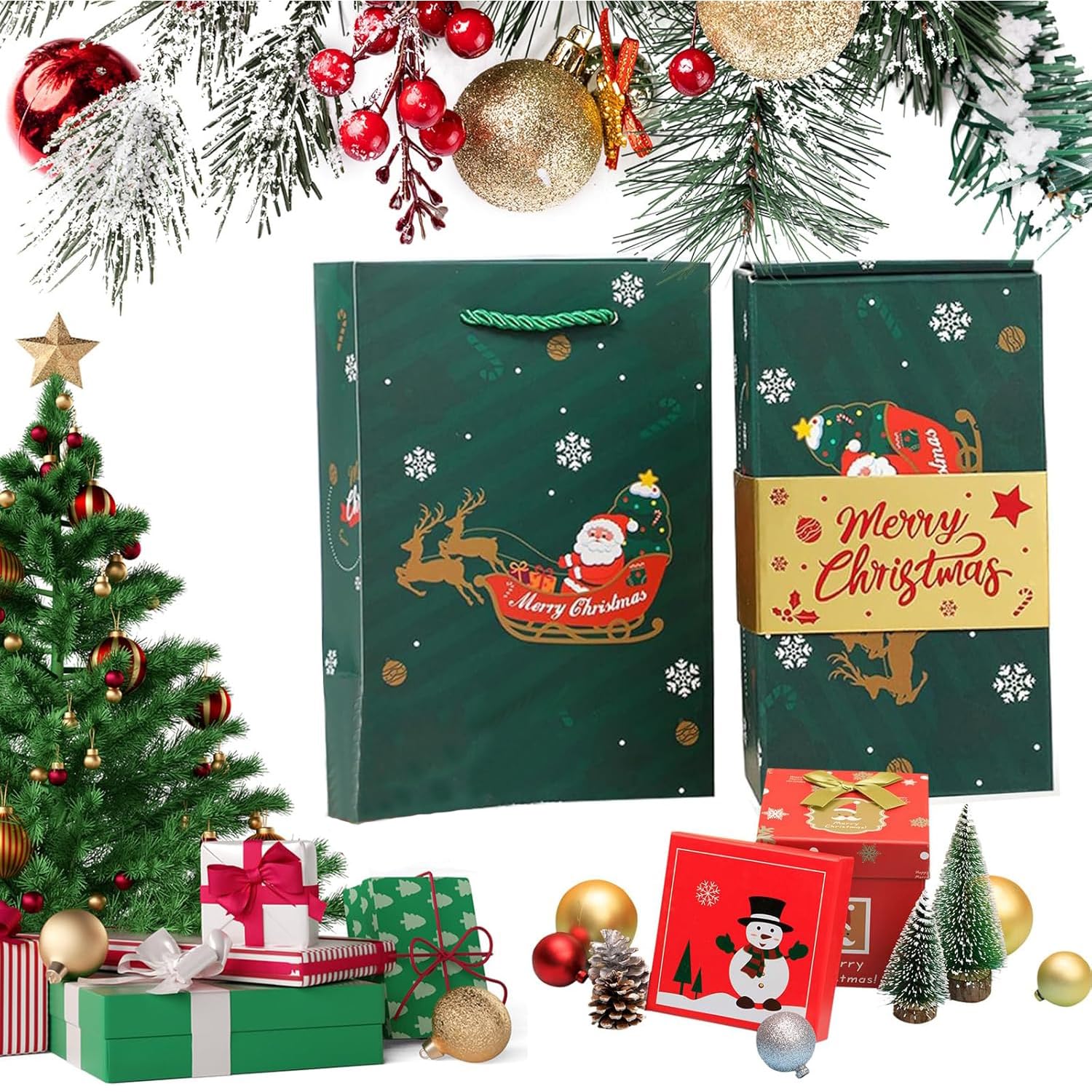 2024 Surprise Gift Box Explosion - 10-Piece Green Mystery Box with Money & Creative Gifts | Perfect for Birthdays, Anniversaries & Special Occasions
