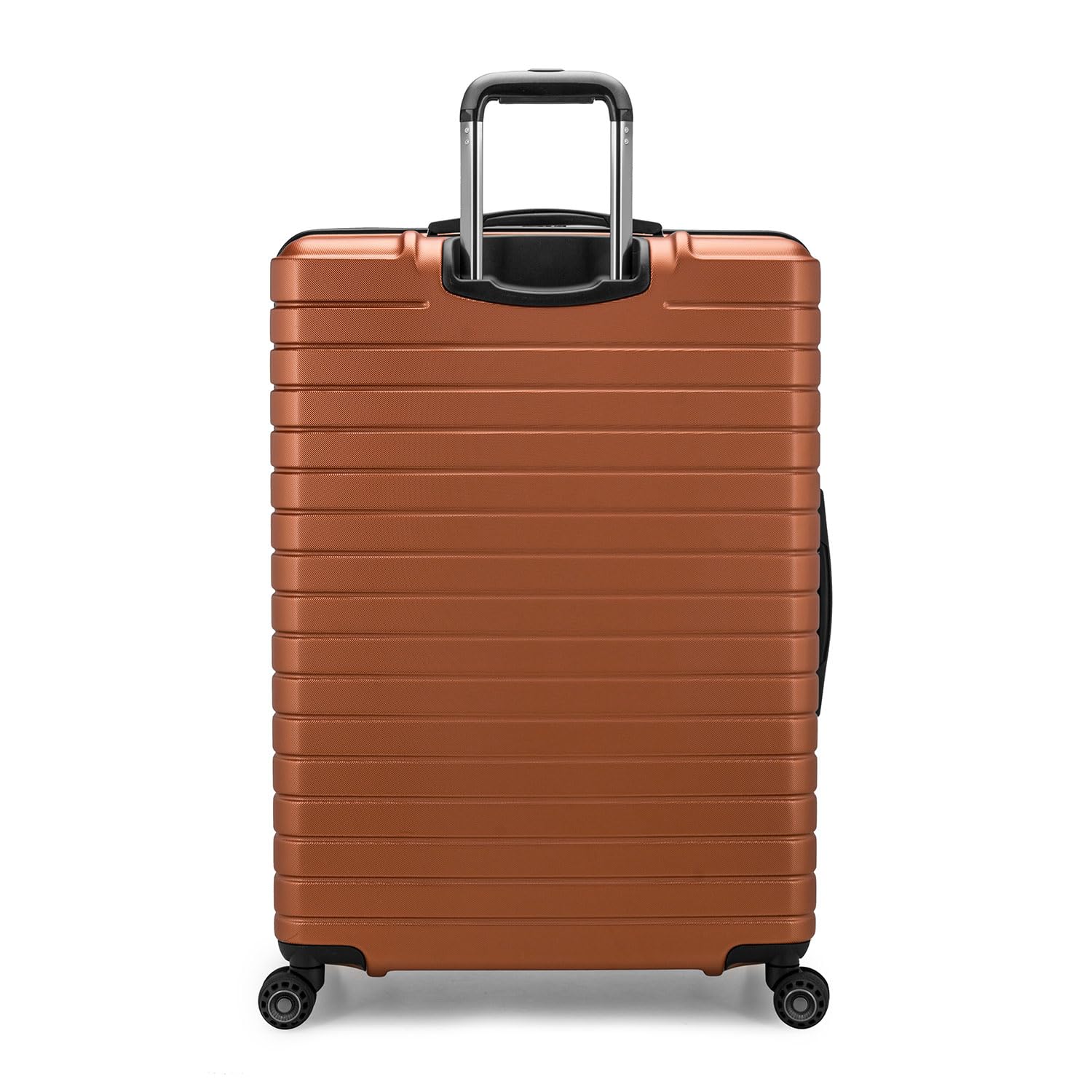 Traveler's Choice Archer Polycarbonate Hardside Spinner Luggage Set with Tie Down Straps - 29-Inch Checked Orange Suitcase for Air Travel & Vacation Packing