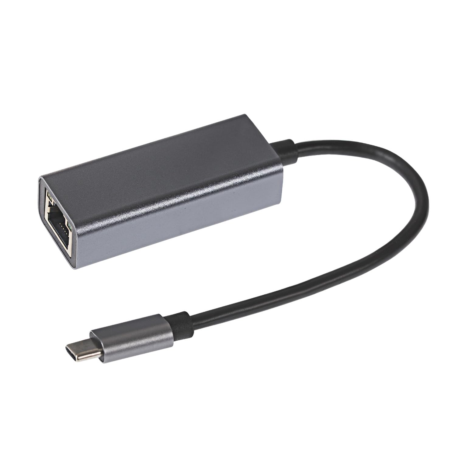 Nikkai Aluminum USB-C to RJ45 Gigabit Ethernet Adapter - 0.25m Cable for MacBook Pro/Air, iPad Pro, Dell XPS, Lenovo ThinkPad - Fast Wired Internet for Home Office, Gaming & Streaming