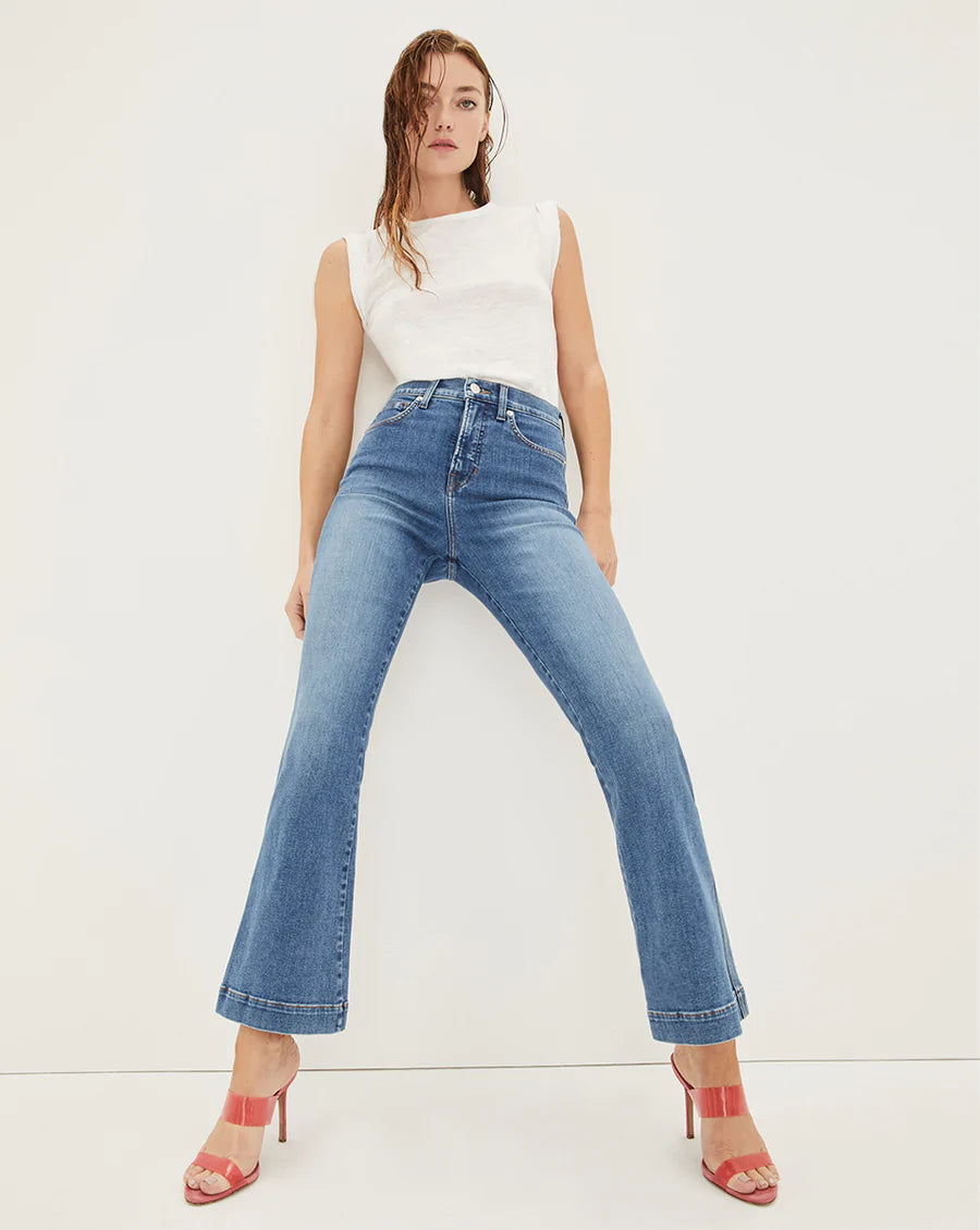 Carson High Waist Kick Flare Jeans - Trendy Vintage Denim Pants for Women | Perfect for Casual Outfits, Date Nights & Boho Style