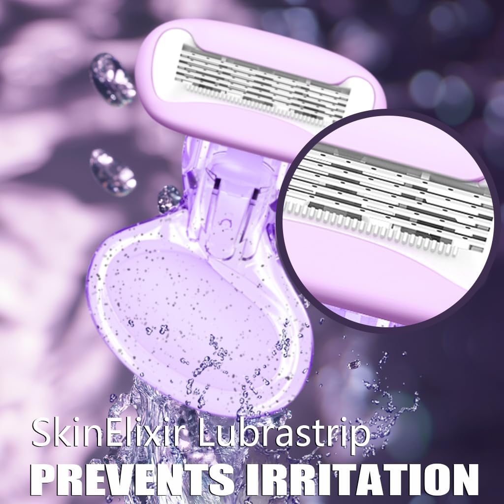 Starry Sky Mini Sensitive Skin Disposable Razors for Women - Travel Size Shaving Kit with Portable Case | Smooth Legs & Underarms | Perfect for Vacation, Gym Bag & On-The-Go Grooming