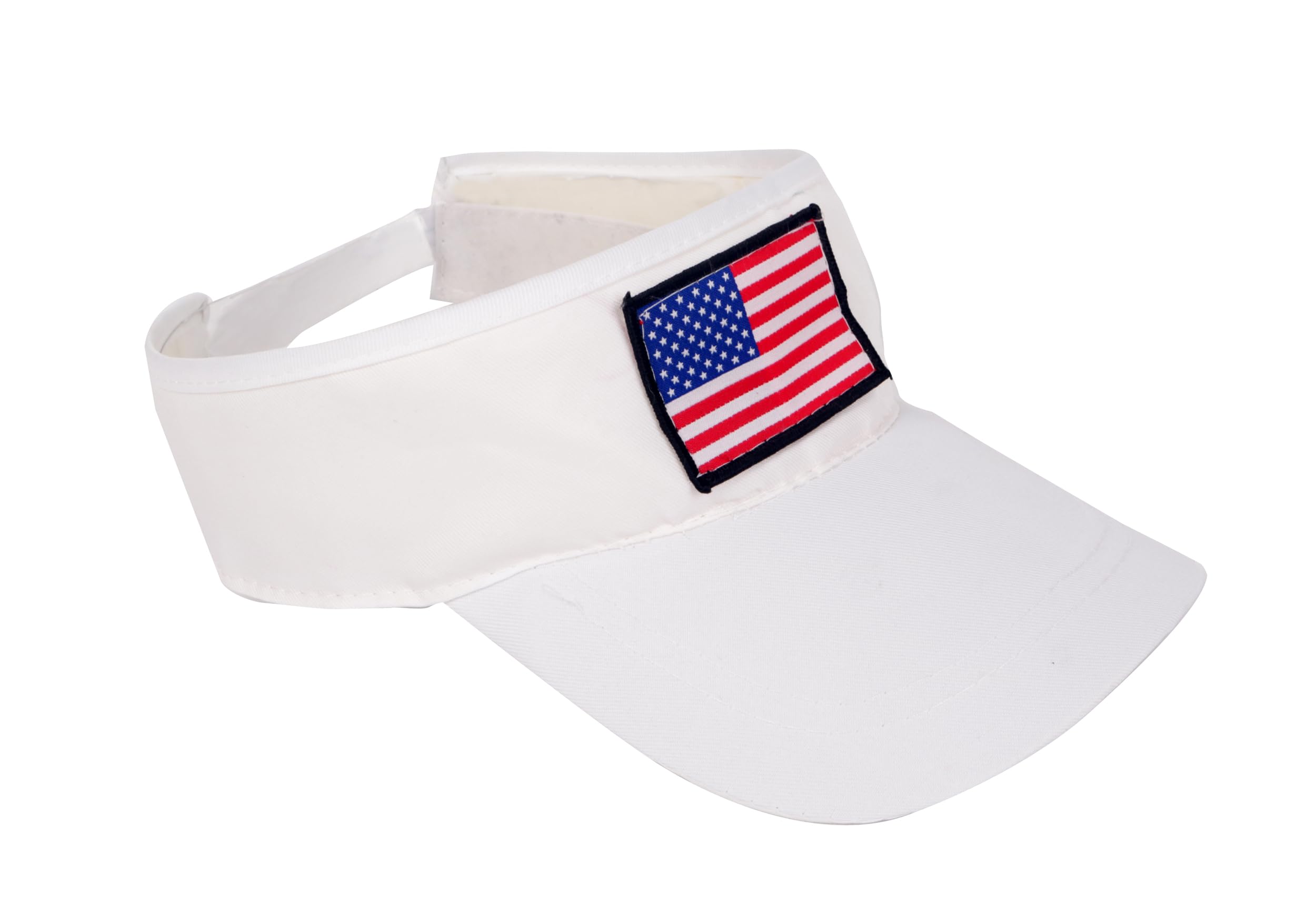 24 Pack Bulk American Flag Sun Visor Hats - Patriotic Baseball Caps for Outdoor Sports, BBQ, 4th of July & Summer Events