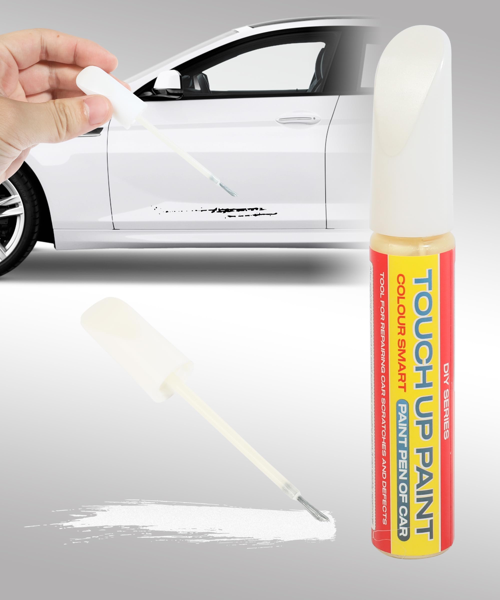 ESEWALAS Car Paint Pen - Auto Scratch Repair Touch Up Paint for Cars & Vehicles (Pearl White) | Fix Deep Scratches, Chips & Paint Damage | Perfect for DIY Car Maintenance, Quick Roadside Repairs & Vehicle Restoration