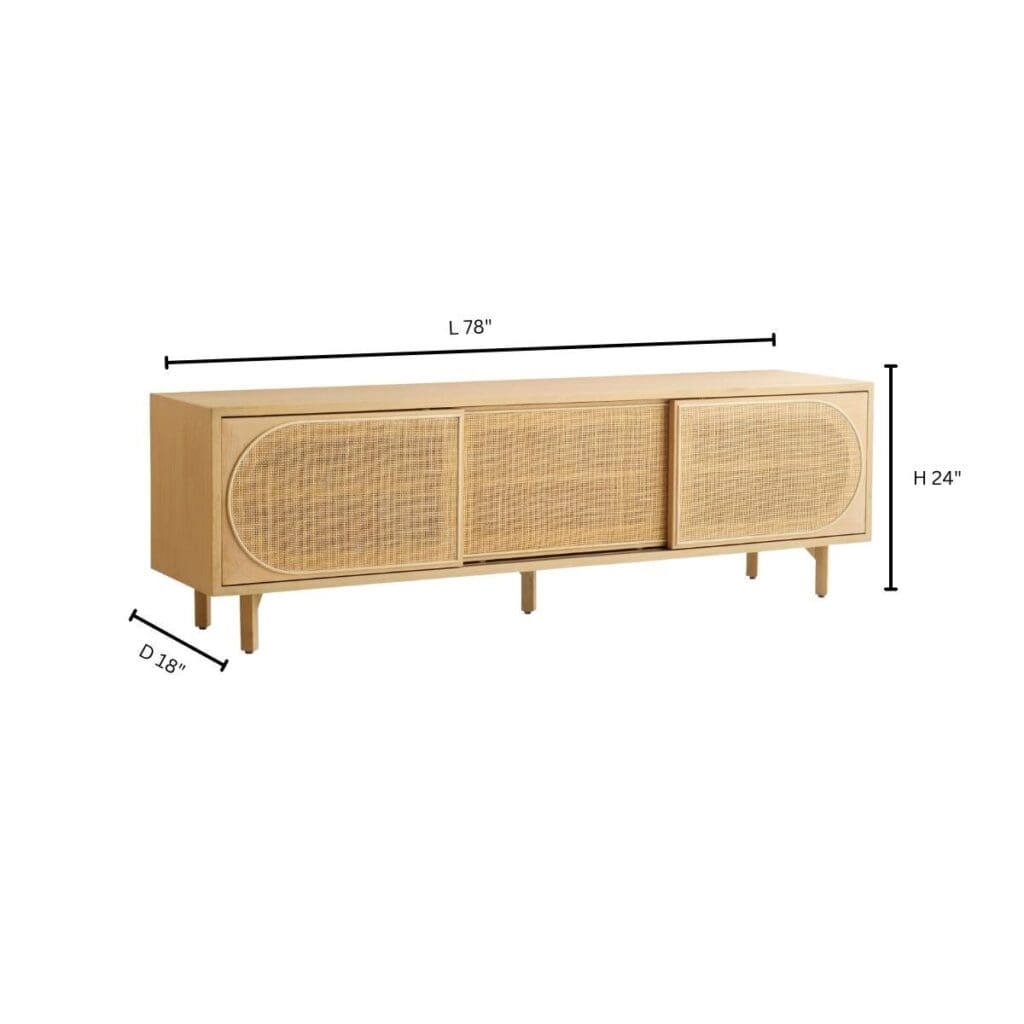Cyan Design 11495 Lamu Oak Media Cabinet - Stylish TV Stand for Living Room, Bedroom & Home Theater Storage