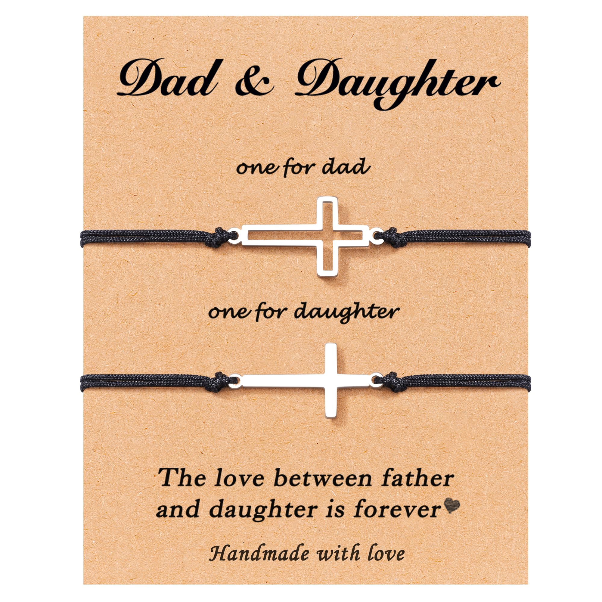 Tarsus Cross Matching Bracelets for Men and Women - Couple Bracelet Set for Father's Day, Mother's Day, Christmas & Birthday Gifts - Perfect for Anniversaries, Weddings and Romantic Occasions