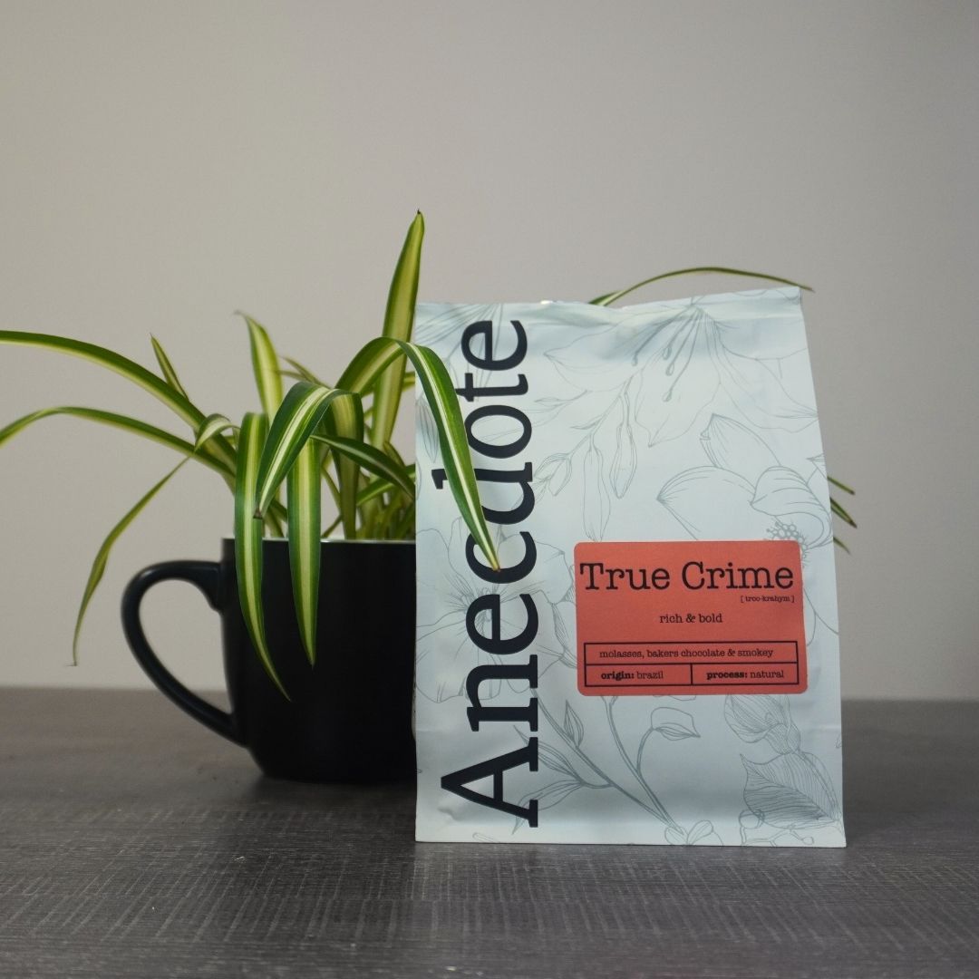 True Crime Coffee Beans by Anecdote Coffee Roasters - Premium Dark Roast for Coffee Lovers - Perfect for Morning Brews & Crime Podcast Sessions