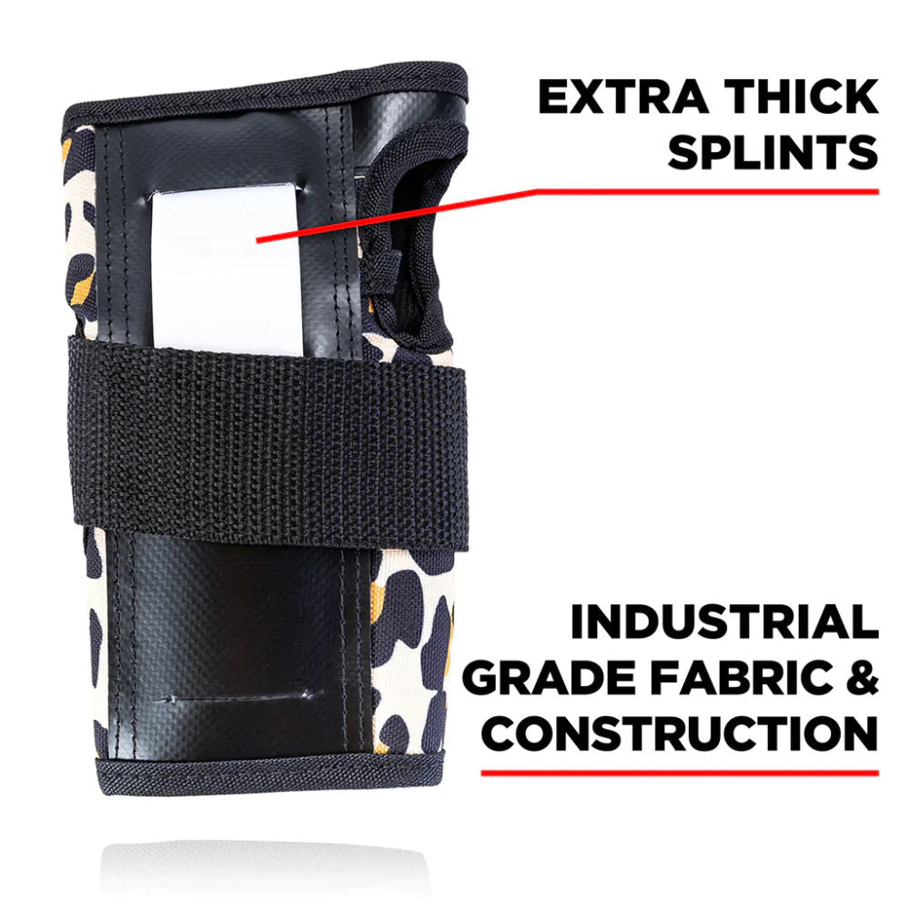 Moxi Wristguard 187 - Leopard Print Protective Wrist Support for Skateboarding, Roller Skating & Outdoor Sports