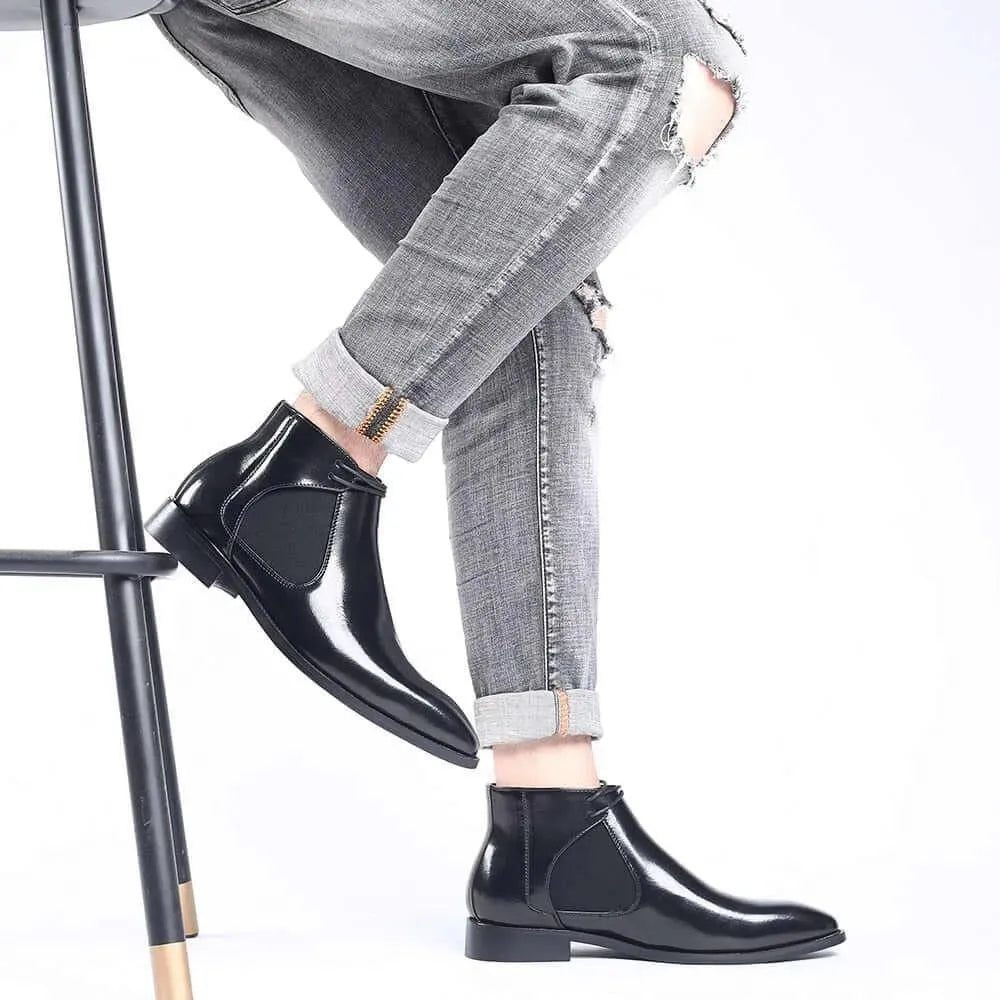 Men's Dress Boots - Lorenzo Ankle Boots for Business & Formal Wear | Stylish Leather Chelsea Boots for Office, Wedding & Night Out