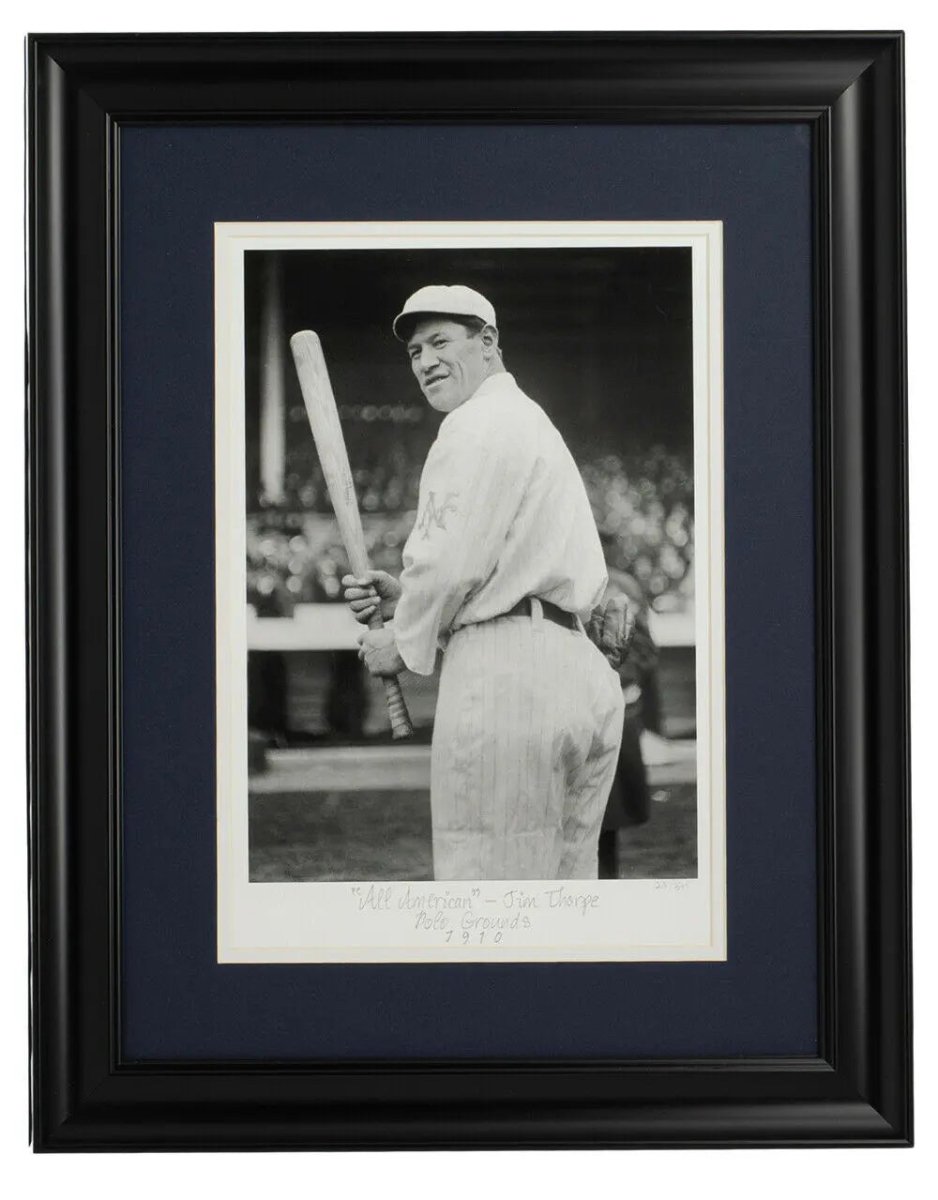 Jim Thorpe All American Framed 17x22 Limited Edition Archive Giclee Print (LE/375) - Perfect for Sports Memorabilia Collectors and Home Office Decor