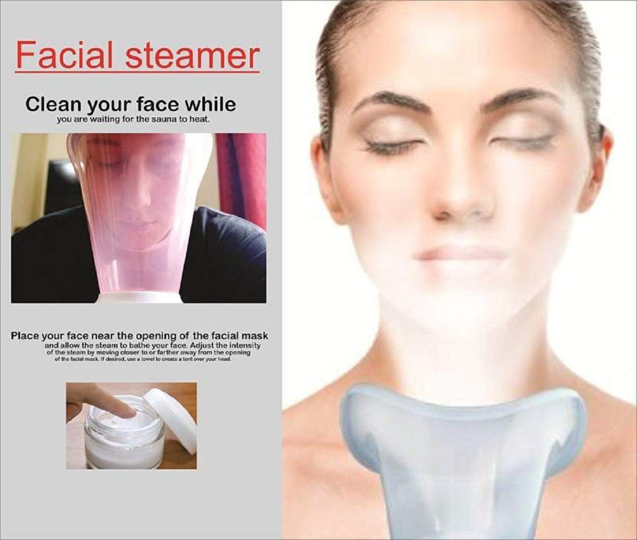 Professional Bhajan Facial Steamer & Vaporizer with 3 Attachments - Facial Sauna, Nose Steamer & Inhaler for Cough Relief | Multi-Colored with Free Mask | Perfect for Spa, Home Beauty & Cold Relief Therapy