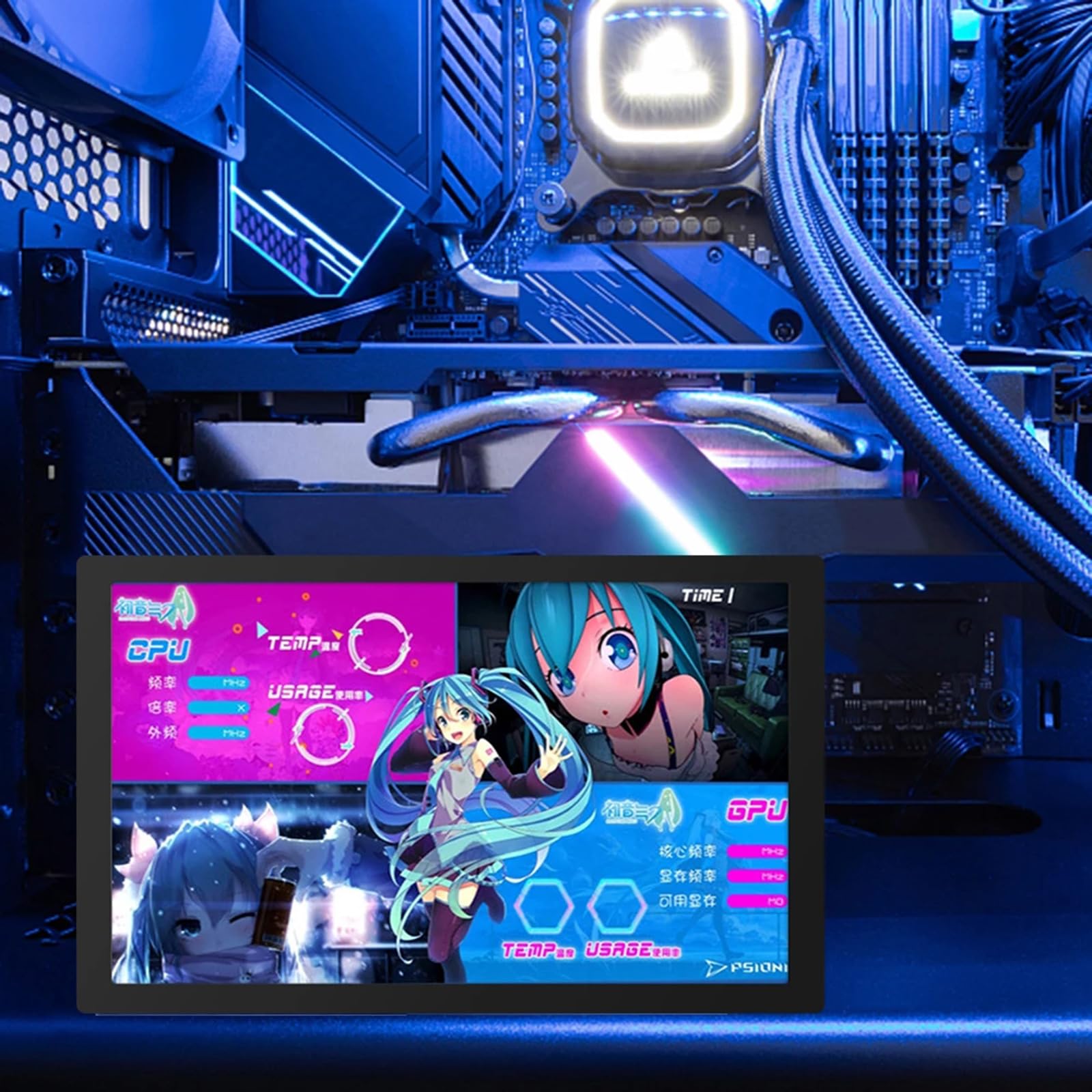 BEBIKR 5 Inch IPS USB-C Secondary Monitor for PC - Portable ITX Case Display with AIDA64 Support | Perfect for Gaming Rigs, Workstations & System Monitoring