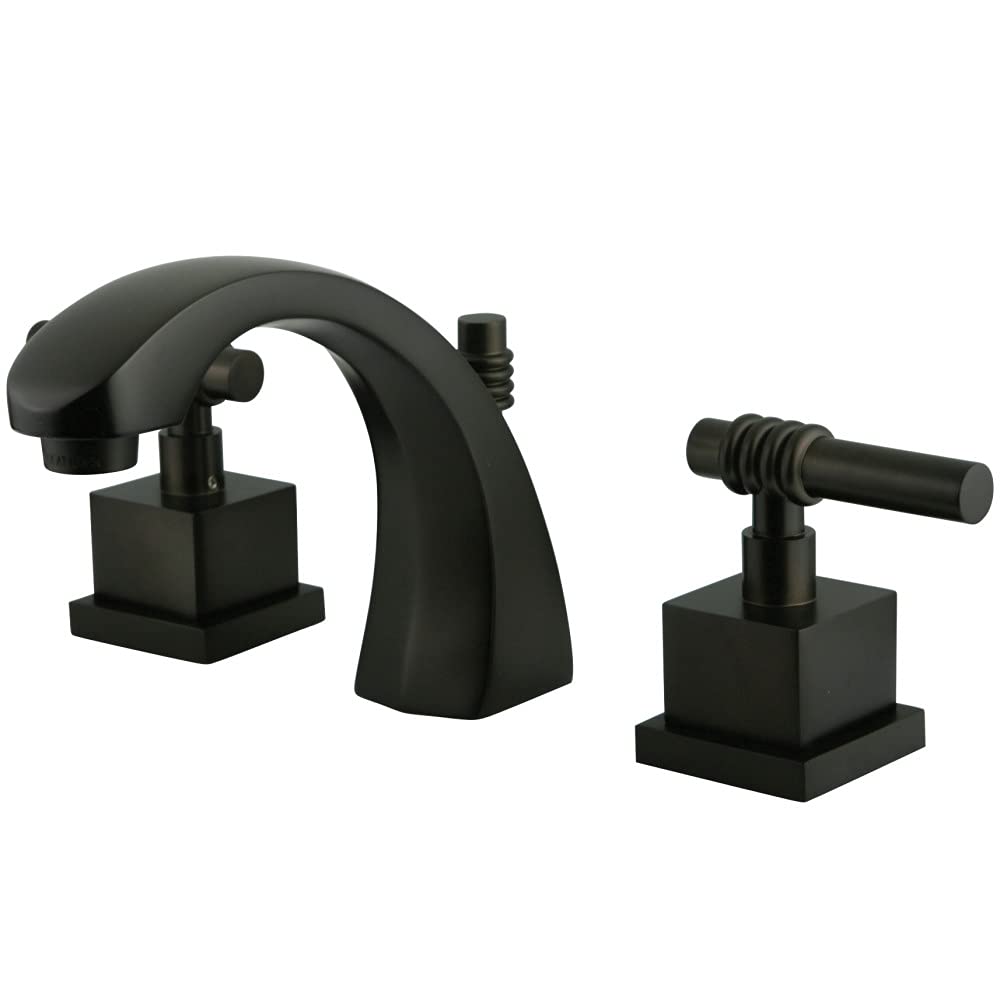 Kingston Brass KS4985QL Metropolitan 8-Inch Widespread Bathroom Faucet in Oil Rubbed Bronze - Perfect for Modern Vanities and Powder Rooms