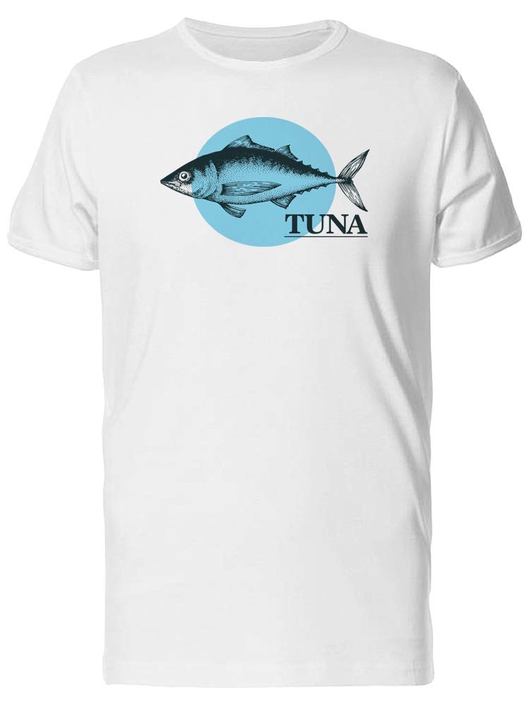 Trendy Men's Tuna Sketch Round Frame Graphic T-Shirt - Casual Streetwear Tee for Everyday Wear & Summer Outfits