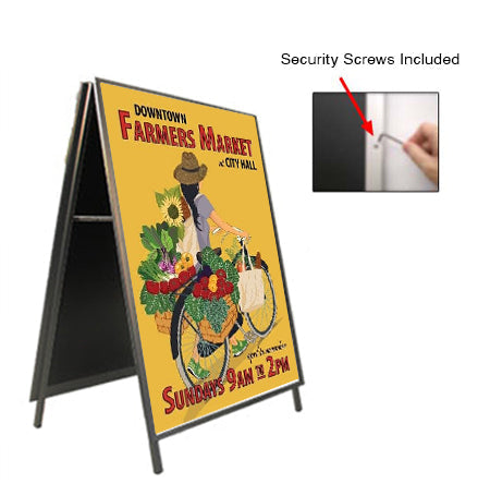 18x18 A-Frame Sign Holder with Security Screws | 1 1/4